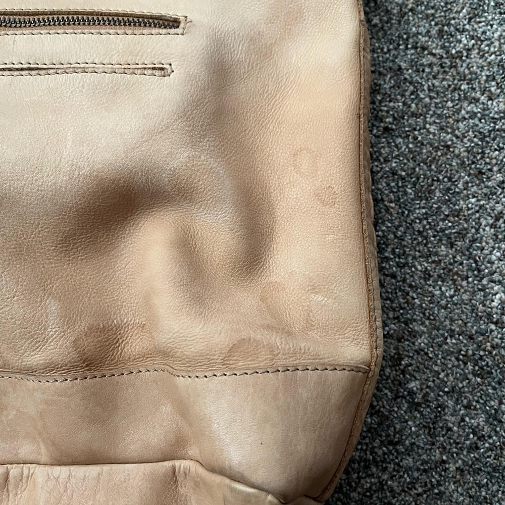 Tan woven leather handbag - Picture 8 of 10